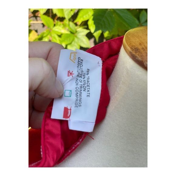 Vintage Charisma Red Velvet Robe 1/2 Zip Long Sleeve Sz M Futureistic - Picture 6 of 16